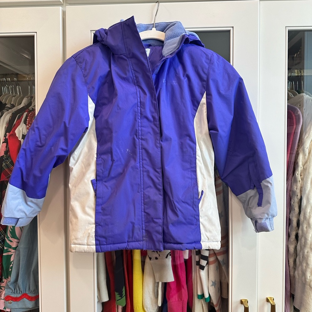 Kids’ Girls’ Mountain Warehouse 7-8 purple ski winter jacket coat, GUC